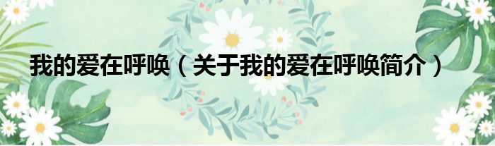 我的爱在呼唤（关于我的爱在呼唤简介