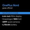 一加Nord搭载Snapdragon 765G SoC与90Hz显示屏等:价格规格