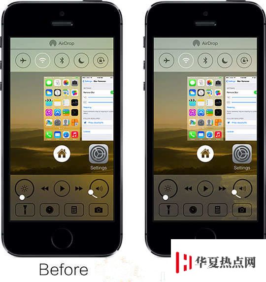 iOS7磨砂设计效果换成透明效果