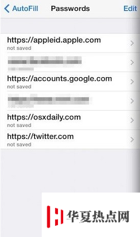 iPhone如何查看Safari浏览器保存的网站密码