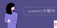 教育资讯:scenery可数吗