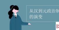 教育资讯:从汉到元政治制度的演变
