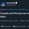 马斯克表示加拿大和挪威即将获得特斯拉完整的自动驾驶Beta