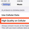 如何在iPhone上的蜂窝上启用最高质量的音乐流