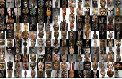 一名研究人员训练人工智能生成非洲面具