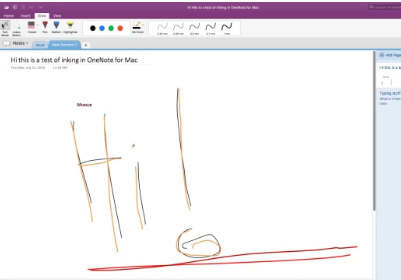 OneNote for Mac现在支持使用触控板或平板电脑进行绘图