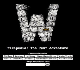 独立开发者将维基百科变成了一个文本冒险游戏