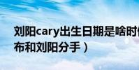 刘阳cary出生日期是啥时候(阿沁为什么宣布和刘阳分手)
