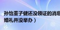 孙怡董子健还没领证的消息是真的吗(两人的婚礼并没举办)