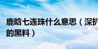 鹿晗七连珠什么意思(深扒昔日顶级流量小生的黑料)