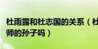 杜雨露和杜志国的关系(杜淳真的是杜雨露老师的孙子吗)