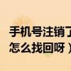 手机号注销了微信怎么找回来（微信被注销了怎么找回呀）