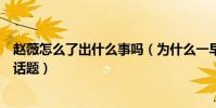 赵薇怎么了出什么事吗(为什么一早起来赵薇就登上了热门话题)
