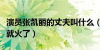 演员张凯丽的丈夫叫什么(张凯丽为什么突然就火了)