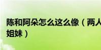 陈和阿朵怎么这么像(两人像是失散多年的亲姐妹)