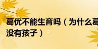 葛优不能生育吗(为什么葛优和贺聪结婚多年没有孩子)