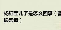 杨钰莹儿子是怎么回事(曾经与赖文峰有过一段恋情)