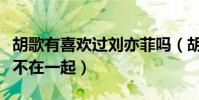 胡歌有喜欢过刘亦菲吗(胡歌与刘亦菲为什么不在一起)