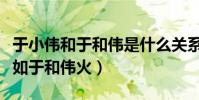 于小伟和于和伟是什么关系(于小伟为什么不如于和伟火)