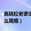 高晓松老婆出轨是真的吗（高晓松与妻子为什么离婚）