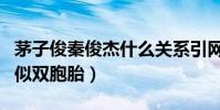 茅子俊秦俊杰什么关系引网友关注(两人长相似双胞胎)