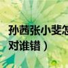 孙茜张小斐怎么了（事件中心的两个人究竟谁对谁错）