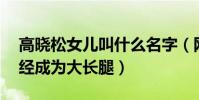 高晓松女儿叫什么名字(网曝11岁的女儿已经成为大长腿)