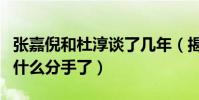 张嘉倪和杜淳谈了几年(揭秘张嘉倪和杜淳为什么分手了)