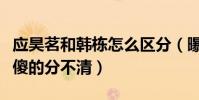 应昊茗和韩栋怎么区分(曝二人长得太像了傻傻的分不清)