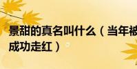 景甜的真名叫什么(当年被嘲捧不火的她终于成功走红)