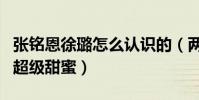 张铭恩徐璐怎么认识的(两人之间的感情真的超级甜蜜)