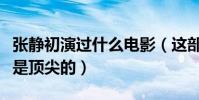 张静初演过什么电影(这部电影评价和票房都是顶尖的)