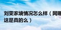 刘雯家境情况怎么样(网曝刘雯是一个独生子这是真的么)