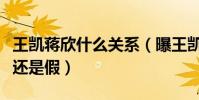 王凯蒋欣什么关系(曝王凯蒋欣即将大婚是真还是假)