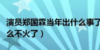 演员郑国霖当年出什么事了(郑国霖如今为什么不火了)