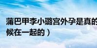 蒲巴甲李小璐宫外孕是真的吗(两人是什么时候在一起的)