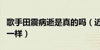 歌手田震病逝是真的吗(近几年突然像消失了一样)