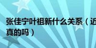 张佳宁叶祖新什么关系(近期女方被传怀孕是真的吗)