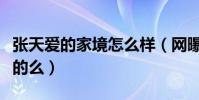 张天爱的家境怎么样(网曝张天爱富二代是真的么)
