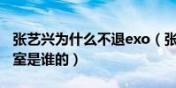 张艺兴为什么不退exo(张艺兴国内个人工作室是谁的)
