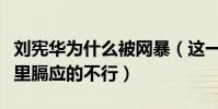 刘宪华为什么被网暴(这一件事就让网友们心里膈应的不行)
