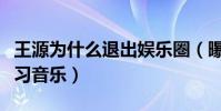 王源为什么退出娱乐圏(曝王源退出娱乐圈学习音乐)