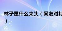 林子量什么来头(网友对其家境背景十分好奇)