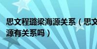 思文程璐梁海源关系(思文与程璐离婚与梁海源有关系吗)