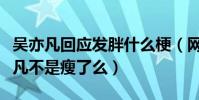 吴亦凡回应发胖什么梗(网友调侃现在的吴亦凡不是瘦了么)