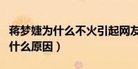 蒋梦婕为什么不火引起网友热议(到底是因为什么原因)
