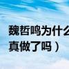 魏哲鸣为什么不红（魏哲鸣与徐若晗真的假戏真做了吗）