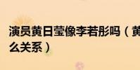 演员黄日莹像李若彤吗(黄日莹与李若彤是什么关系)