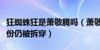 狂蜘蛛狂是萧敬腾吗(萧敬腾花招百出掩盖身份仍被拆穿)