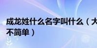 成龙姓什么名字叫什么(大哥祖上跟家里人都不简单)